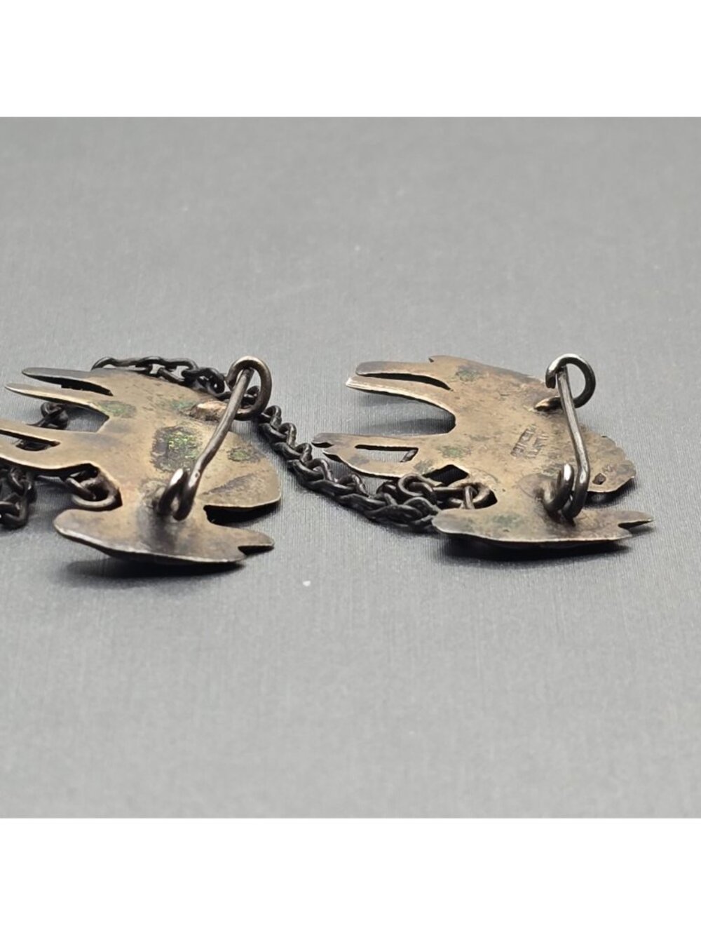 Vintage Taxco Sterling Silver Mule Donkey Chatelaine Brooch Mexican Pin - Picture 11 of 13